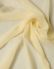 Light Yellow Silk Wrap Shawl Foulard 100cm x 99cm  Scarf