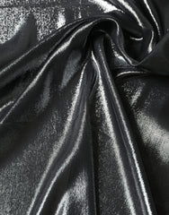 Black Silk Lurex Foulard Wrap Shawl 119cm x 117.5cm  Scarf