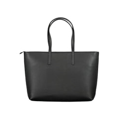 Black Polyester Women Handbag