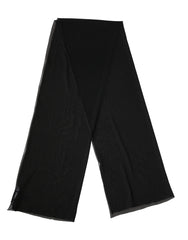 Black Silk Neck Wrap Shawl Stole 200cm x 64cm  Scarf
