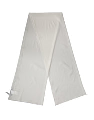 Off White Silk Neck Wrap Shawl Stole 200cm x 64cm Scarf