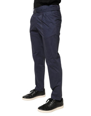 DarkBlue Wool Straight Formal Dress Trouser Pants