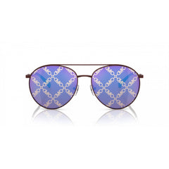 Brown Metal Sunglasses