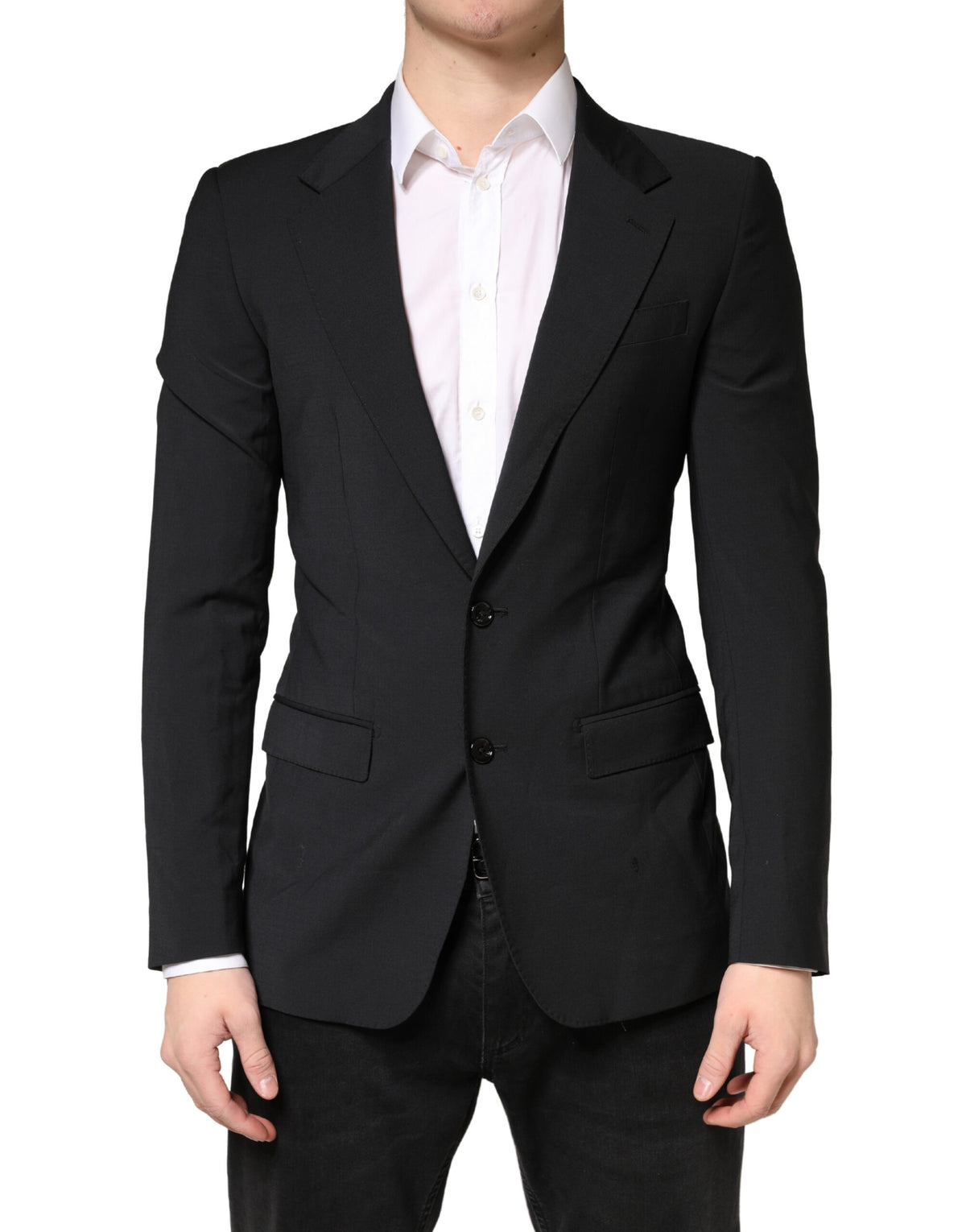 Black MARTINI Single Breasted Tuxedo Blazer