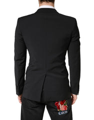 Black MARTINI Single Breasted Tuxedo Blazer