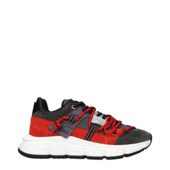 Gray Leather Chunky Sneakers