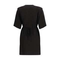 Black Acetate Casual Dress