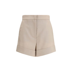 Bicolor Fleece Wool Bermuda Shorts