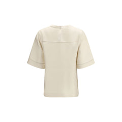Beige Silk T-Shirt