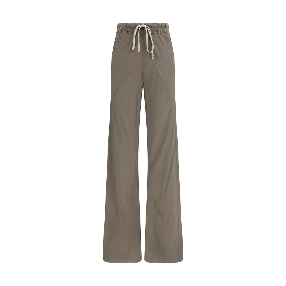 Brown Silk Flared Pants
