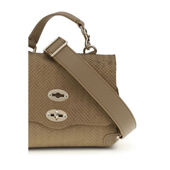 Beige Calf Leather Bos Taurus Handbag