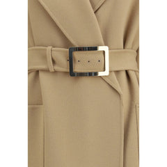 Beige Fleece Wool Coat