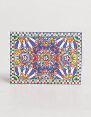Multicolor Carretto Siciliano Envelope Post Card Holder
