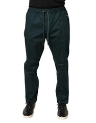 Green Cotton Skinny Men Jogger Trouser Pants