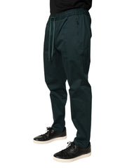 Green Cotton Skinny Men Jogger Trouser Pants