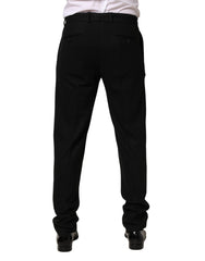 Black Wool Skinny Men Dress Trouser Pants