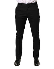 Black Cotton Skinny Dress Formal Trouser Pants
