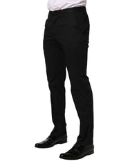 Black Cotton Skinny Dress Formal Trouser Pants