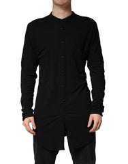 Black Button Down Long Sleeves Men Cardigan Sweater