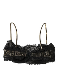 Black Silk Underwired Balconnet Bra Underwear
