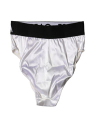 White Logo Brief High Waist Panty Underwear