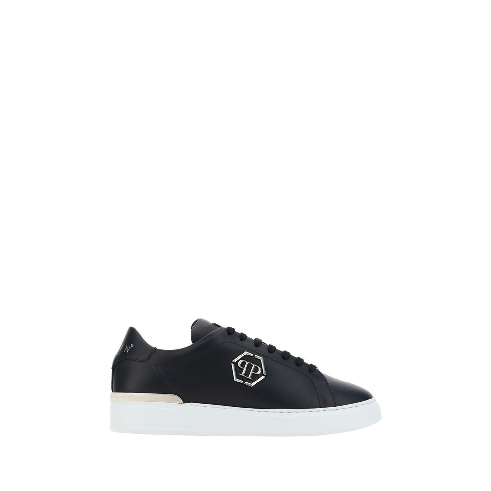 Black Calf Leather Bos Taurus Low Top Sneakers