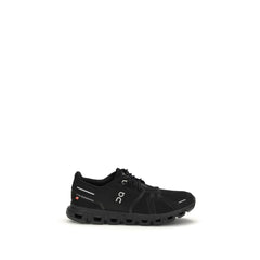 Black Recycled Polyester Athletic Sneakers