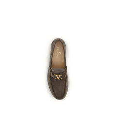 Brown Calf Leather Bos Taurus Slip-On Loafers