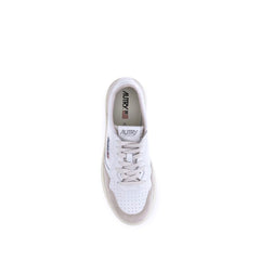 White Calf Leather Bos Taurus Low Top Sneakers