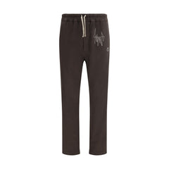 Brown Cotton Athletic Pants