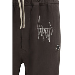 Brown Cotton Athletic Pants