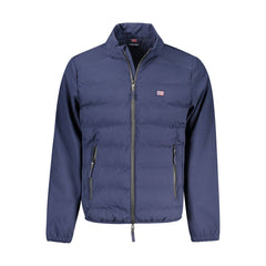 Blue Polyester Men's Jacket