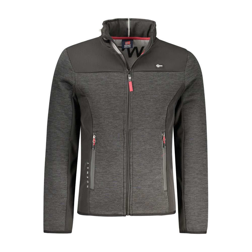 Black Polyester Men's Jacket