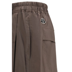 Brown Polyester Bermuda Shorts