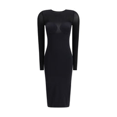 Black Polyamide Cocktail Dress