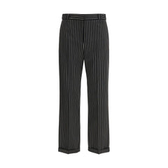 Black Wool Casual Pants