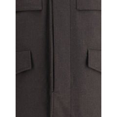 Brown Fleece Wool Coat