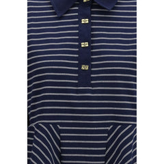 Blue Cotton Polo Shirt