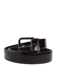 Men Black Classic Leather Metal Buckle Belt