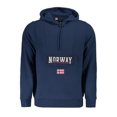 Blue Cotton Men Sweatshirt