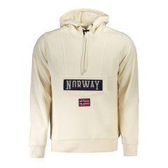 Beige Cotton Men's Sweatshirt Hoodie