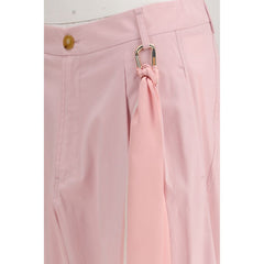 Multicolor Cotton Casual Pants