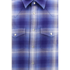 Blue Cotton Pattern Shirt