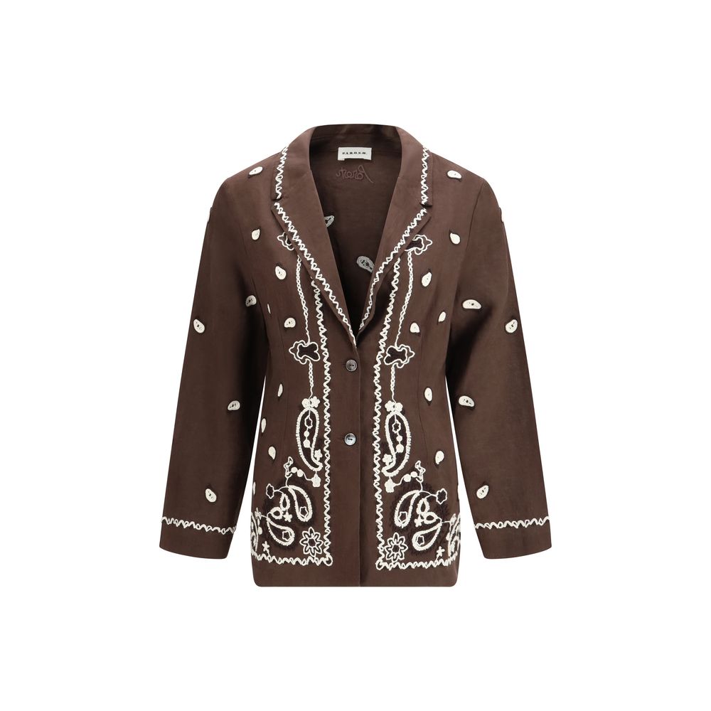 Brown Linen Pattern Shirt