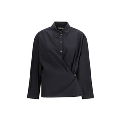Black Cotton Dress Shirt