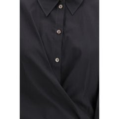 Black Cotton Dress Shirt
