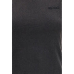 Black Cotton Sleeveles T-Shirt