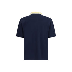 Blue Cotton Polo Shirt