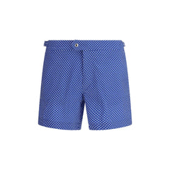 Blue Polyester Shorts