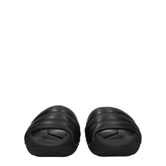 Black Leather Slippers